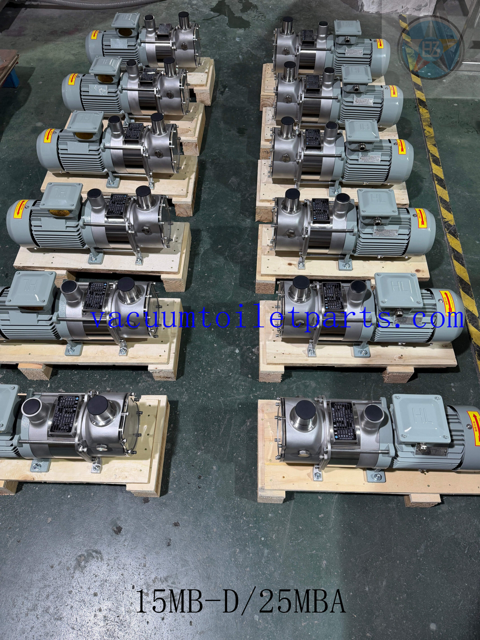 Marine vacuum sewage pumps production line at HZT workshop