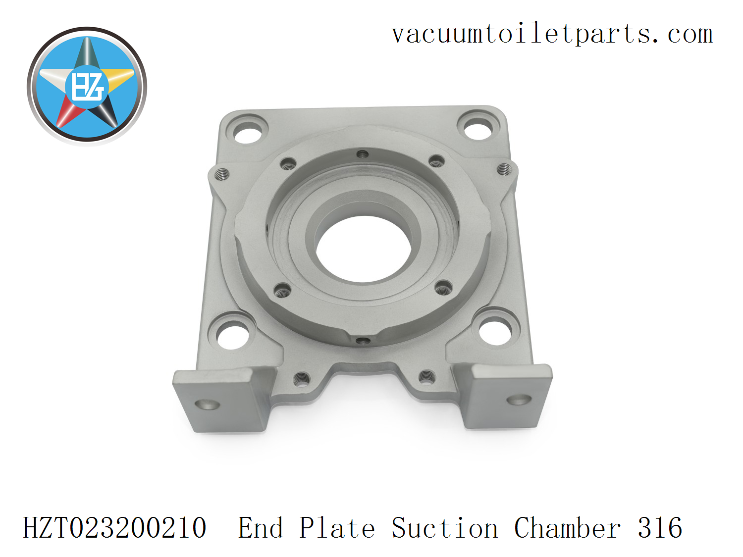 Front view of HZT023200210 suction end plate showing sealing surface