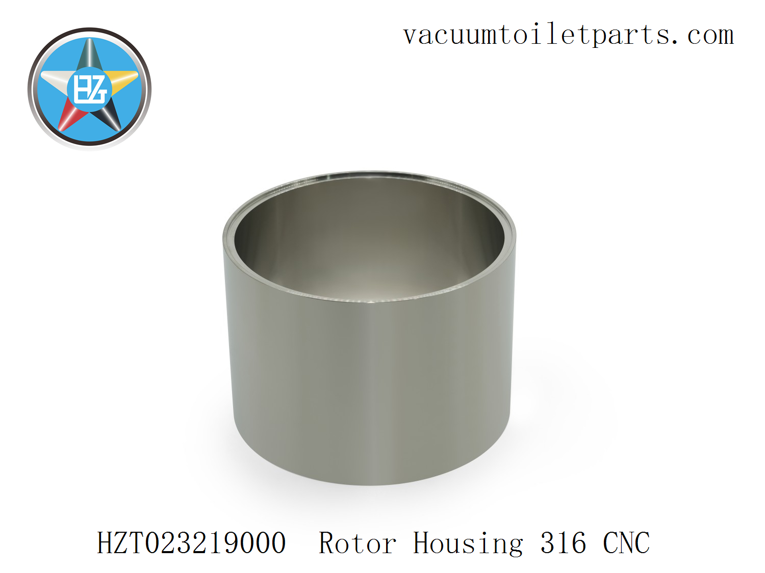 Side view of HZT023219000 rotor housing showing cylindrical design