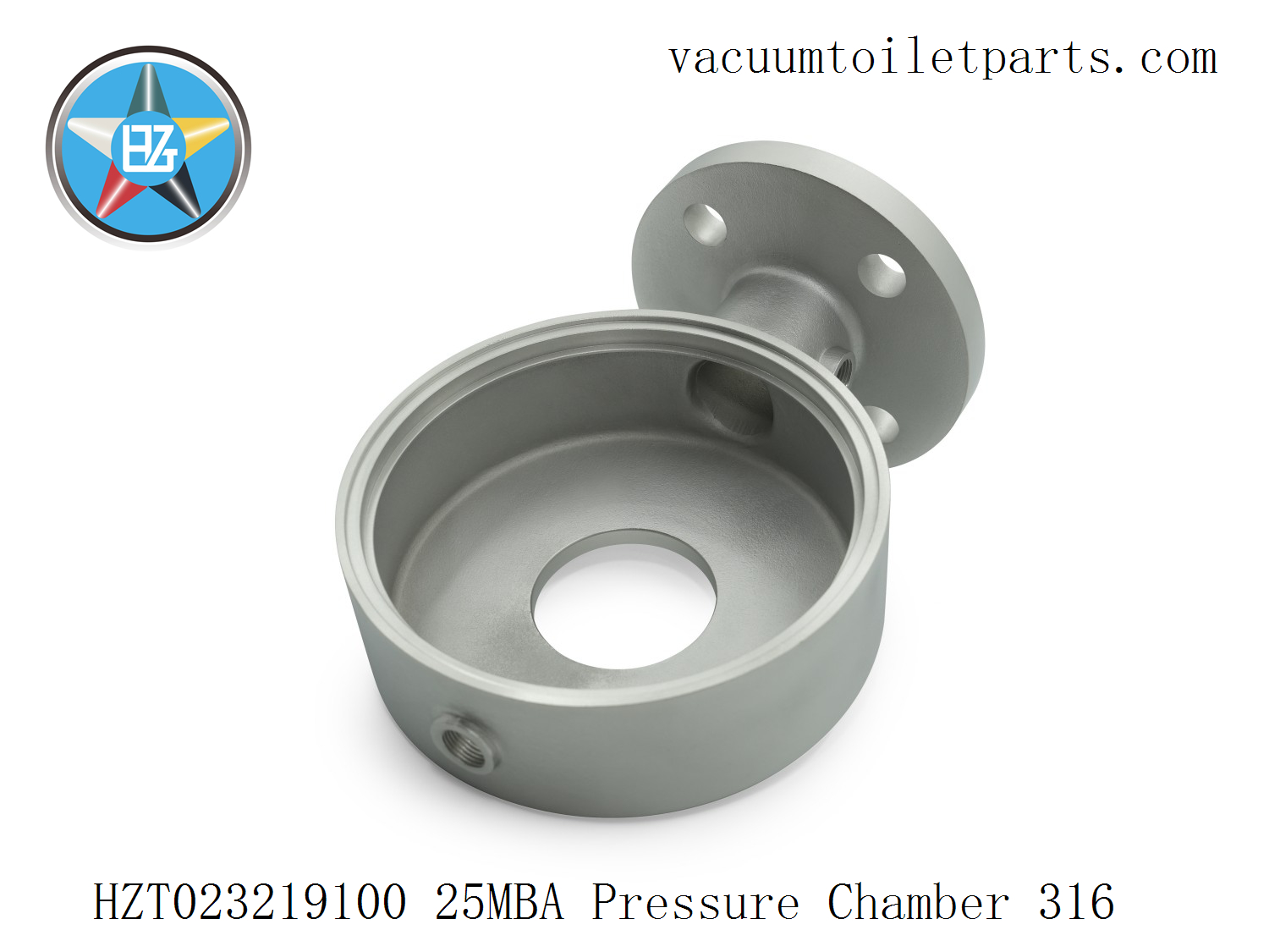 Outlet port close-up of HZT023219100 pressure chamber