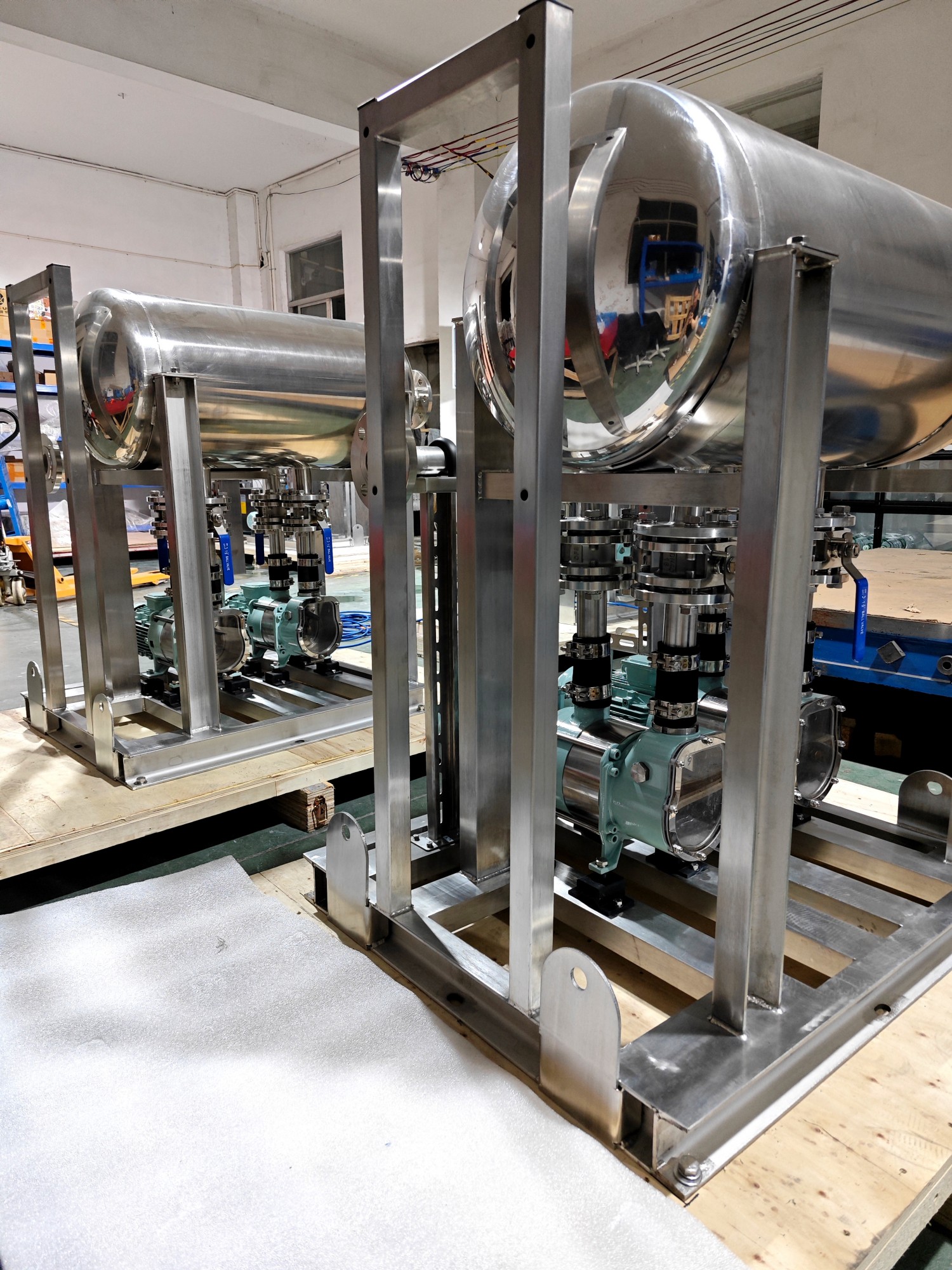 hzt029015001-15mbd-125l-double-pump-vacuum-station-flange-connection