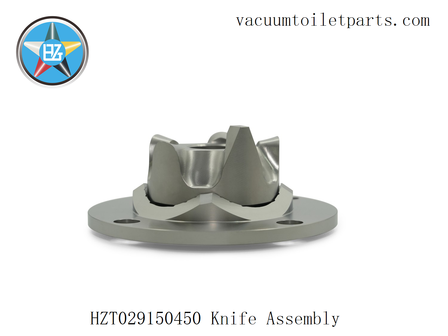 Side view of HZT029150450 knife assembly showing thickness, geometry, and cutting structure.