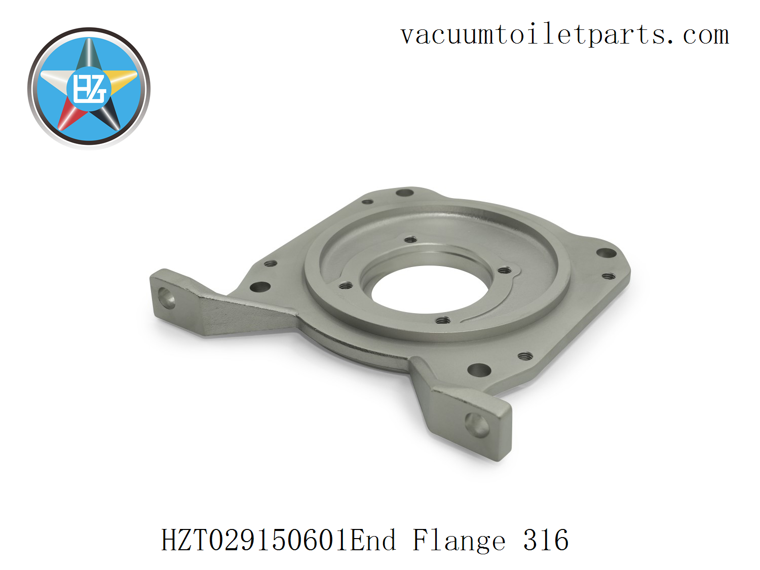 Side view of HZT029150601 end flange showing thickness and structural profile.