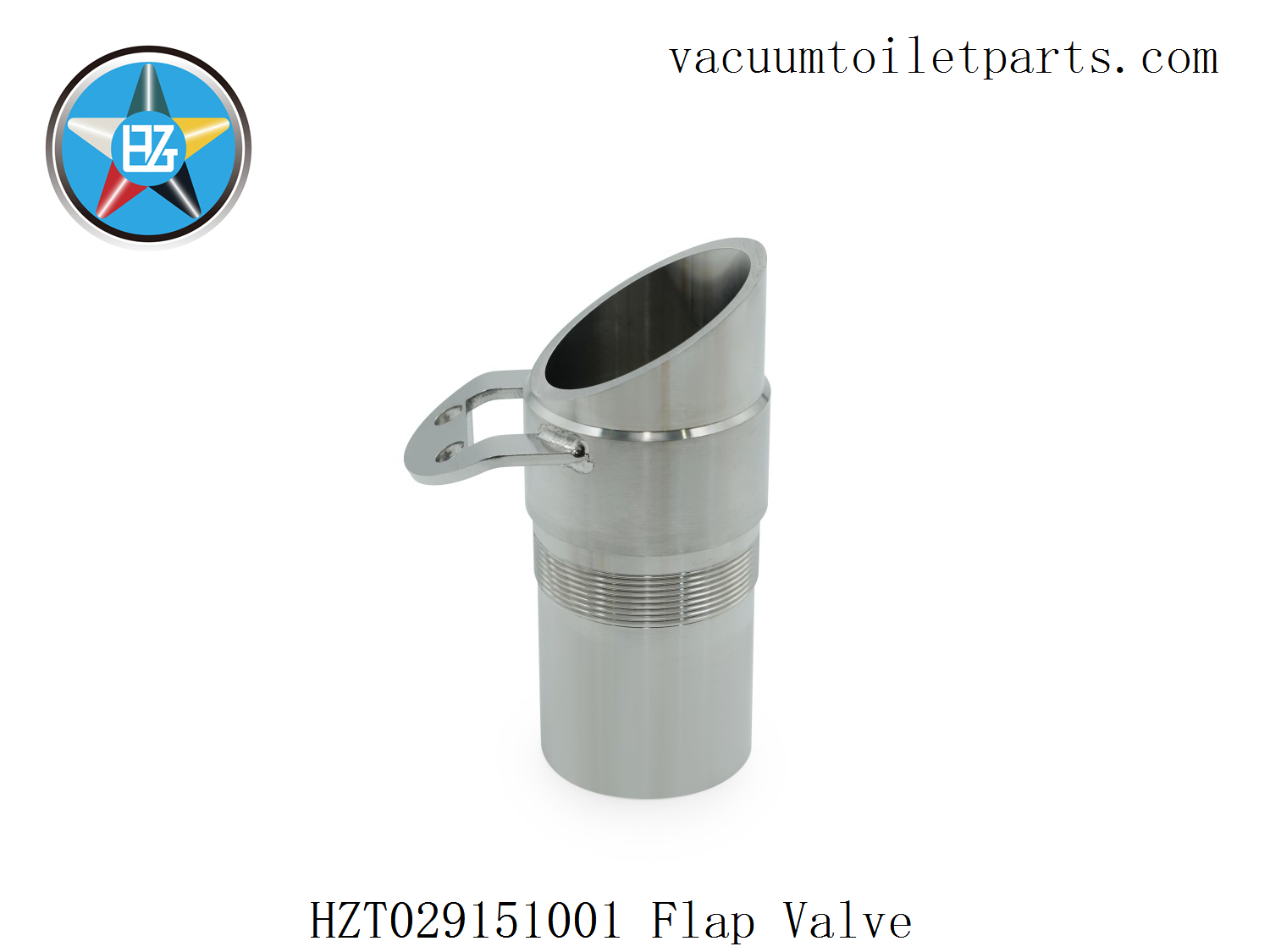 Side view of HZT029151001 flap valve base with mounting thickness and seating depth for marine sewage systems