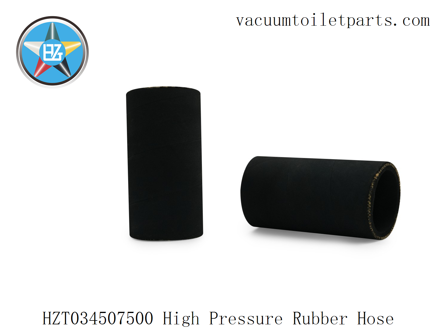 Main view of HZT034507500 reinforced rubber hose for 15MBD marine vacuum sewage pump.