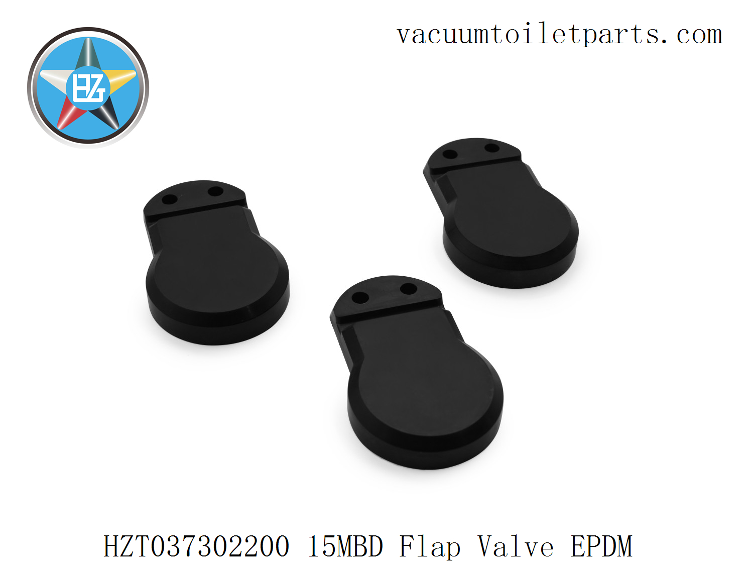 Material close-up of HZT037302200 EPDM flap valve rubber surface texture.