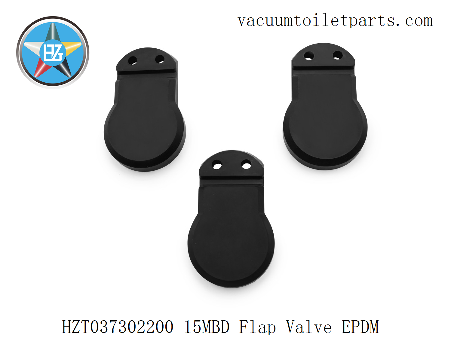 Main view of HZT037302200 EPDM flap valve rubber for 15MBD marine vacuum sewage pump system.