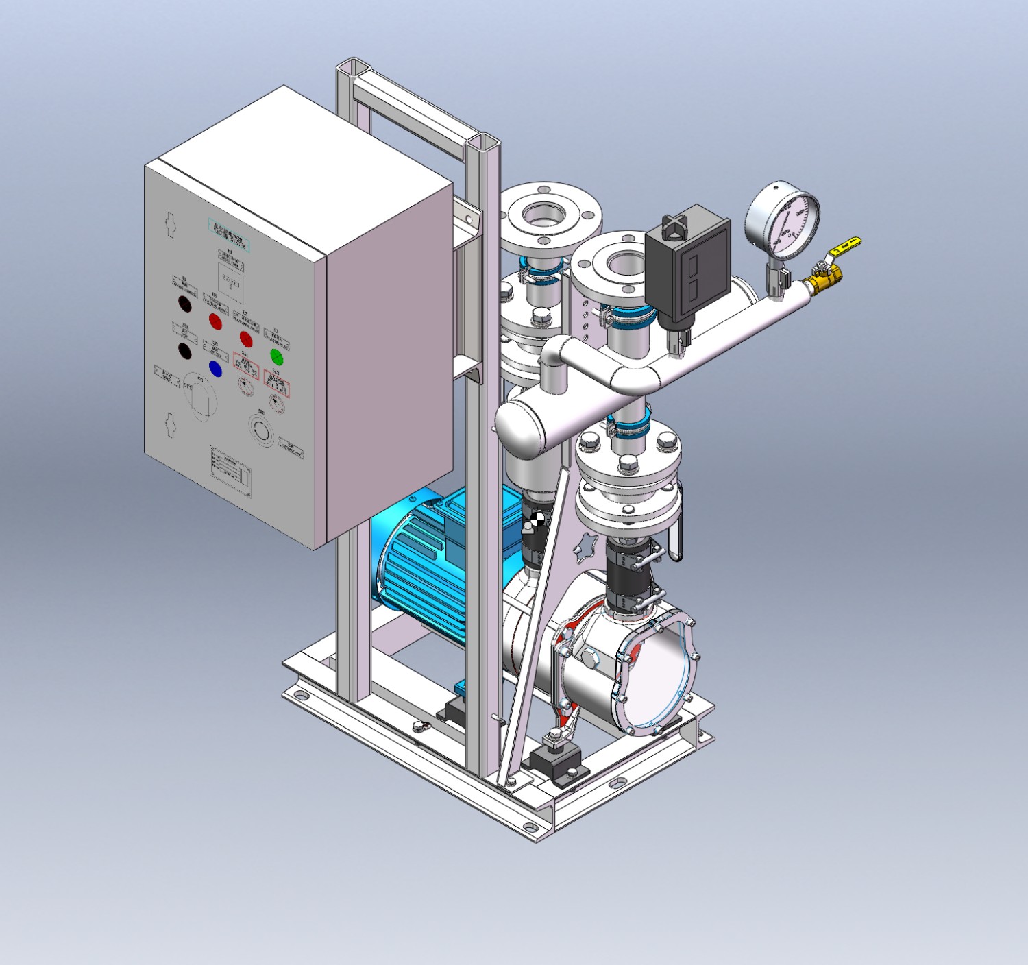 HZT15MBD Vacuum Station Piping Layout – 316L Stainless