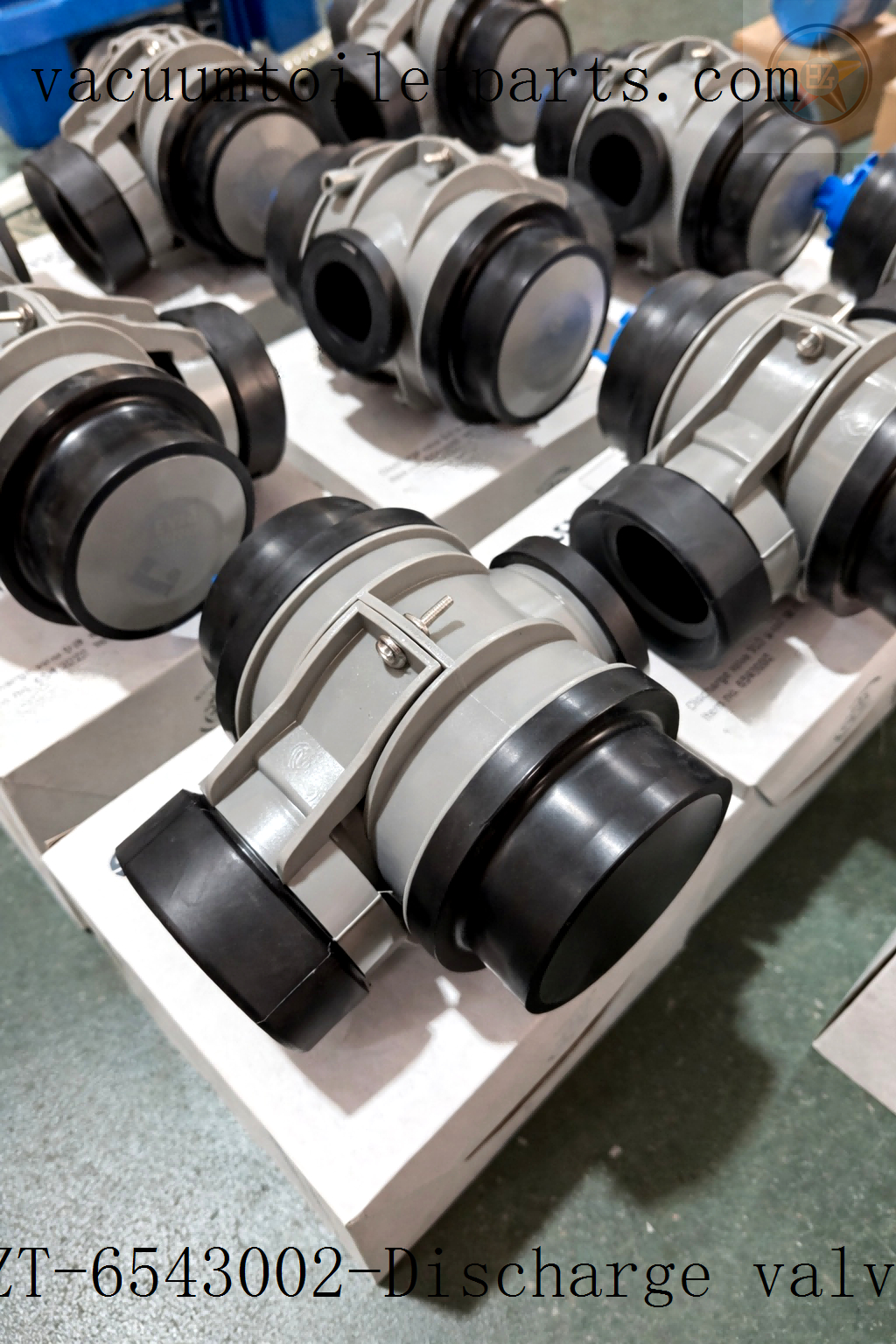 Side view of HZT-6543002 marine vacuum toilet discharge valve